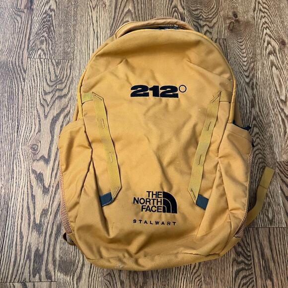 The North Face Stalwart Backpack Tan Laptop Padded Sleeve Adjustable Straps